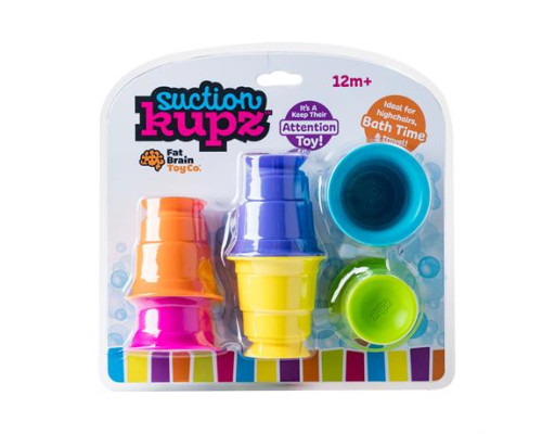 Тактильна Іграшка Fat Brain Toys Suction Kupz М'які чашки 6 шт. (F183ML)