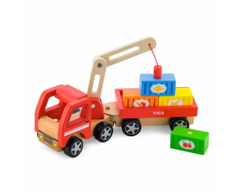 Дерев'яна машинка Viga Toys Автокран (50690)