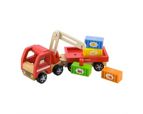 Дерев'яна машинка Viga Toys Автокран (50690)