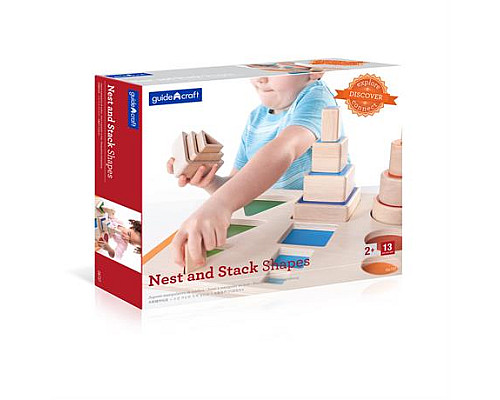 Дерев'яний сортер Guidecraft Manipulatives Фігури і розміри (G6737) Дерев'яний сортер Guidecraft Manipulatives Фігури і розміри (G6737)