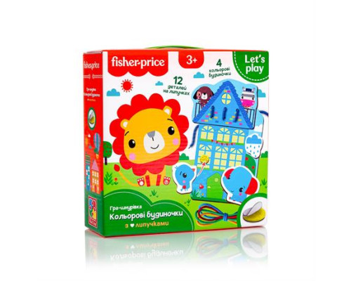 Шнурівка Fisher-Price Кольорові будиночки з липучками (VT5303-26)