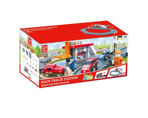 Автотрек Hape Гоночна траса та станція (E3734)