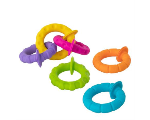 Набір прорізувачів Fat Brain Toys pipSquigz Ringlets Гнучкі колечка (F250ML)