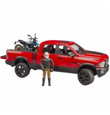 Автомодель Bruder Позашляховик Dodge RAM 2500 з мотоциклістом 1:16 (02502)