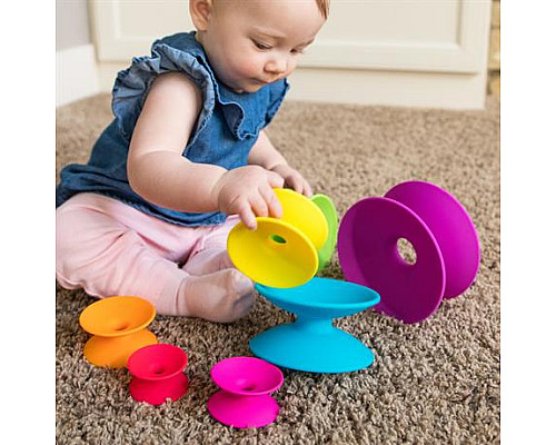 Пірамідка Fat Brain Toys Spoolz Кольорові котушки (FA181-1)
