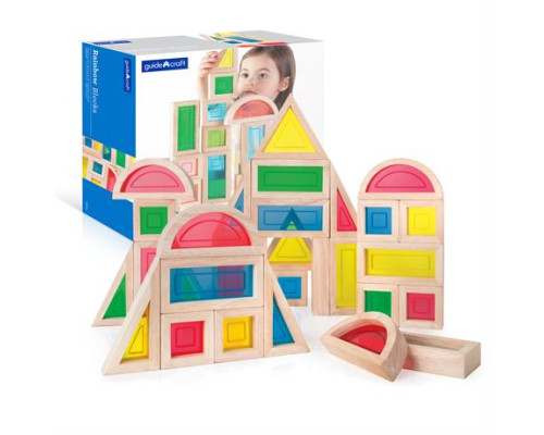 Кубики Guidecraft Block Play Велика веселка, 14 см, 30 ел. (G3016)