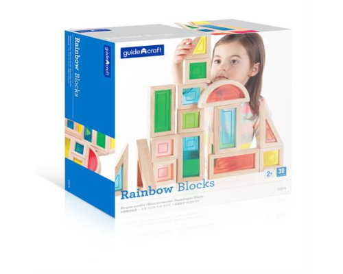 Кубики Guidecraft Block Play Велика веселка, 14 см, 30 ел. (G3016)