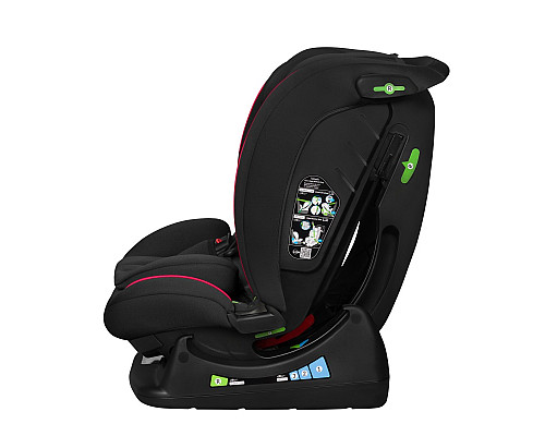 Дитяче автокрісло Lionelo AART I-SIZE 50,5 х 45,5 х 57-75 см - чорно-червоне