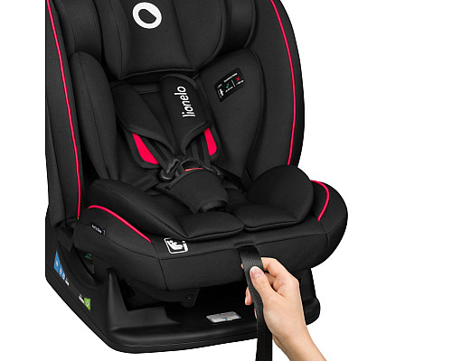 Дитяче автокрісло Lionelo AART I-SIZE 50,5 х 45,5 х 57-75 см - чорно-червоне