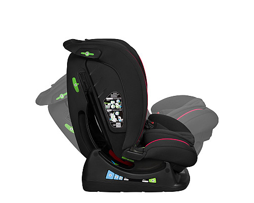 Дитяче автокрісло Lionelo AART I-SIZE 50,5 х 45,5 х 57-75 см - чорно-червоне