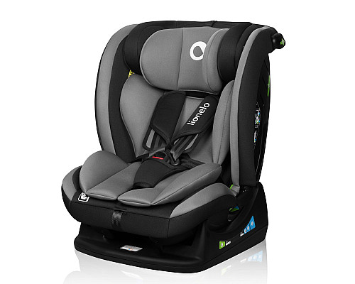Дитяче автокрісло Lionelo AART I-SIZE 50,5 х 45,5 х 57-75 см - чорно-сіре
