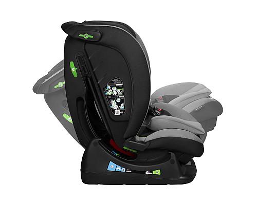 Дитяче автокрісло Lionelo AART I-SIZE 50,5 х 45,5 х 57-75 см - чорно-сіре