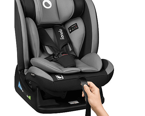 Дитяче автокрісло Lionelo AART I-SIZE 50,5 х 45,5 х 57-75 см - чорно-сіре