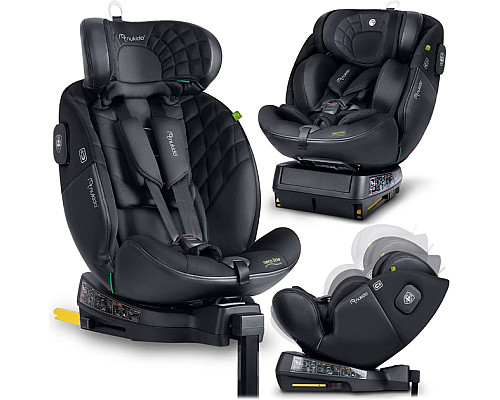 Автокрісло Nukido Aero Line ISOFIX 0-36 кг, чорне