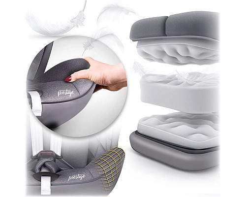 Автокрісло Nukido Prestige Line ISOFIX 0-36 кг, сіре