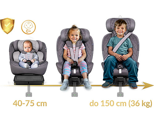 Автокрісло Nukido Prestige Line ISOFIX 0-36 кг, сіре