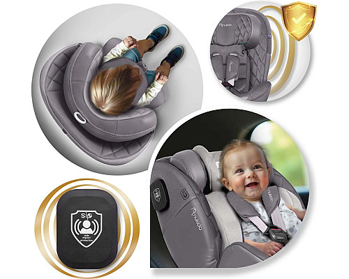 Автокрісло Nukido Prestige Line ISOFIX 0-36 кг, сіре