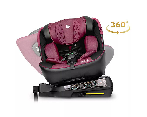 Автокрісло Nukido Prestige Line ISOFIX 0-36 кг, чорно-рожеве