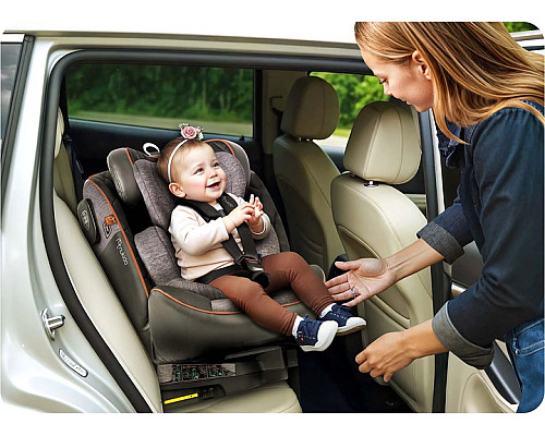 Автокрісло Nukido Prestige Line ISOFIX 0-36 кг, чорно-сіре