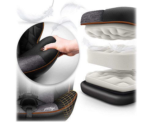Автокрісло Nukido Prestige Line ISOFIX 0-36 кг, чорно-сіре