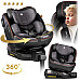 Автокрісло Nukido Prestige Line ISOFIX 0-36 кг, чорно-сіре