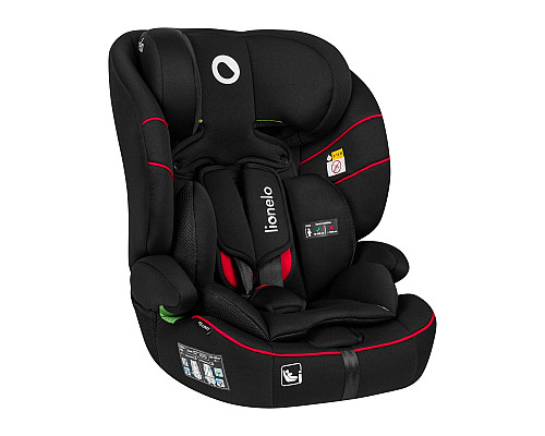 Дитяче автокрісло Lionelo  LEVI  I-SIZE - чорно-червоне