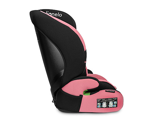 Дитяче автокрісло Lionelo  LEVI ONE I-SIZE - чорно-рожеве