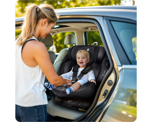 Автокрісло Nukido Aero Line ISOFIX 0-36 кг, чорне