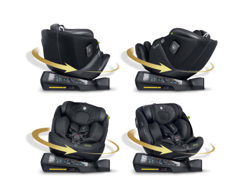 Автокрісло Nukido Aero Line ISOFIX 0-36 кг, чорне