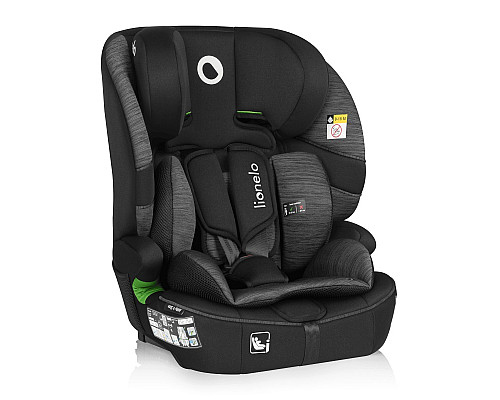 Дитяче автокрісло Lionelo BILLY I-SIZE BLACK GREY - чорно-сіре
