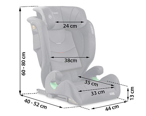 Автокрісло Nukido Louis Soft ISOFIX 15-36 кг, сіре