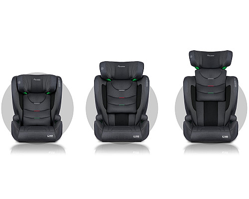 Автокрісло Nukido Louis Soft ISOFIX 15-36 кг, сіре