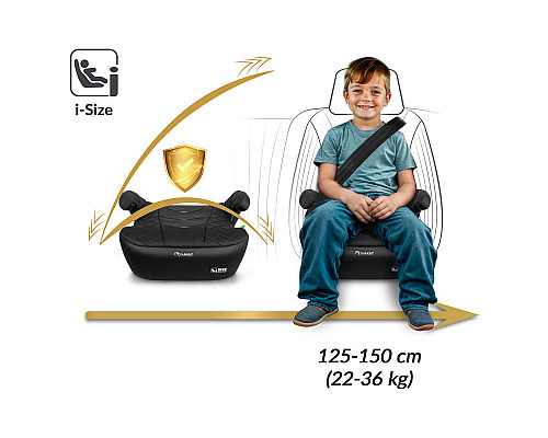 Бустер Nukido Louis ISOFIX 710200 125-150 см, чорний