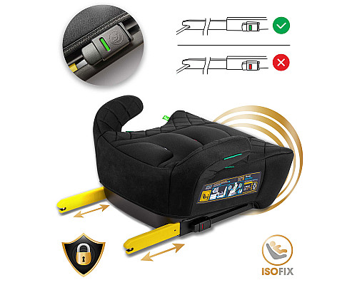 Бустер Nukido Louis ISOFIX 710200 125-150 см, чорний