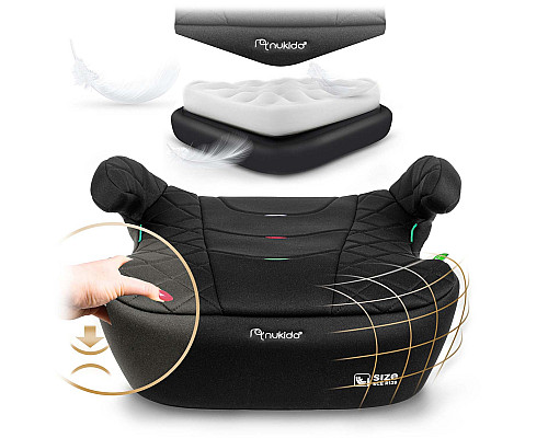 Бустер Nukido Louis ISOFIX 710200 125-150 см, чорний