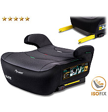 Бустер Nukido Louis ISOFIX 710201 125-150 см, чорно-сірий
