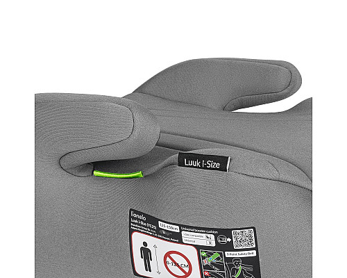 Бустер Lionelo LUUK I-SIZE 100-150 см, сірий