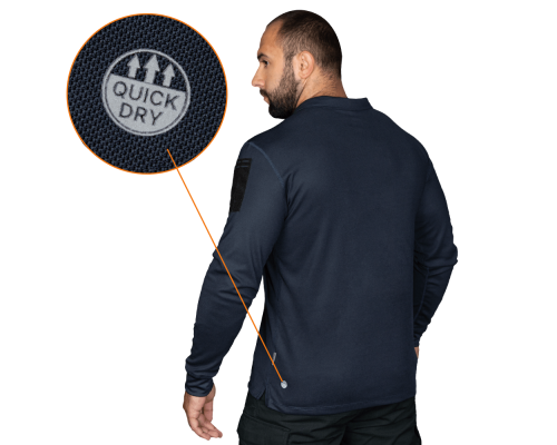 Поло Patrol Long LT CoolPass Pique Light Темно-синє  (7297), M