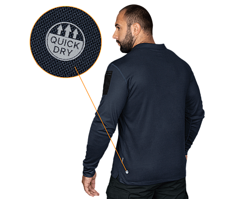 Поло Patrol Long LT CoolPass Pique Light Темно-синє  (7297), XXL