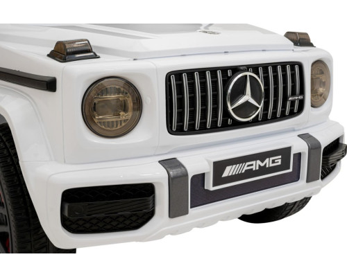 Дитяча акумуляторна машинка Mercedes AMG G63. Біла