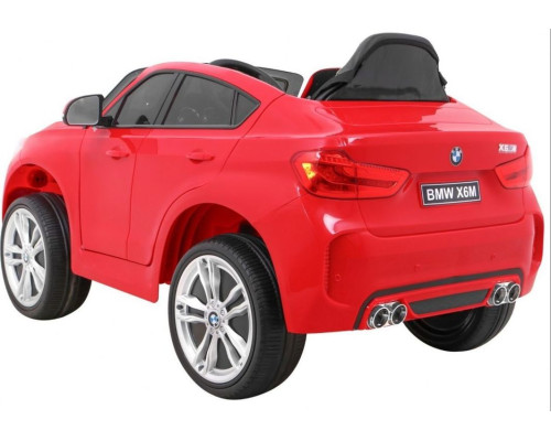 Дитяча акумуляторна машинка BMW X6M Червона