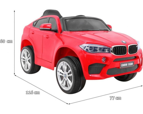 Дитяча акумуляторна машинка BMW X6M Червона