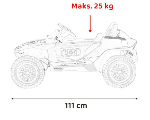 Дитяча акумуляторна машинка Audi RSQ E-TRON Сіра