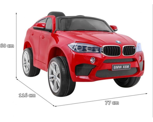 Дитяча акумуляторна машинка BMW X6M Червона