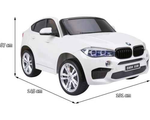 Дитяча акумуляторна машинка BMW X6M XXL для 2 дітей Біла