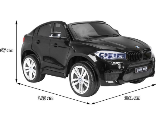 Дитяча акумуляторна машинка BMW X6M XXL для 2 дітей Чорна