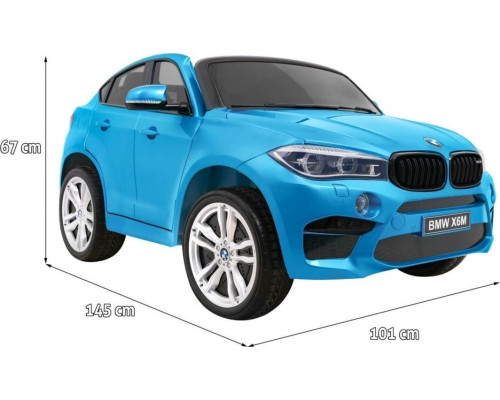 Дитяча акумуляторна машинка BMW X6M XXL для 2 дітей Синя