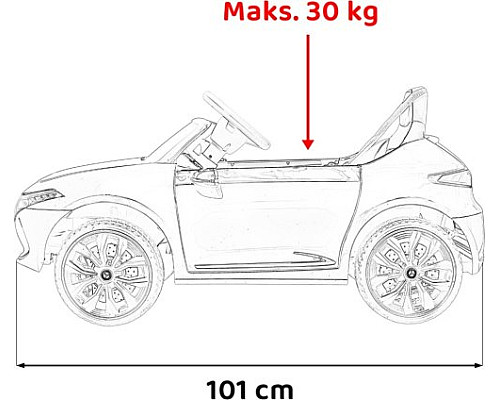 Дитяча акумуляторна машинка Mercedes Benz AMG EQA Біла Дитяча акумуляторна машинка Mercedes Benz AMG EQA Біла
