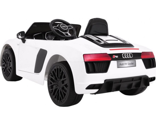 Дитяча акумуляторна машинка Audi R8 Spyder Біла