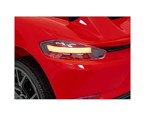 Дитяча акумуляторна машинка Porsche 718 фарбована Червона Дитяча акумуляторна машинка Porsche 718 фарбована Червона